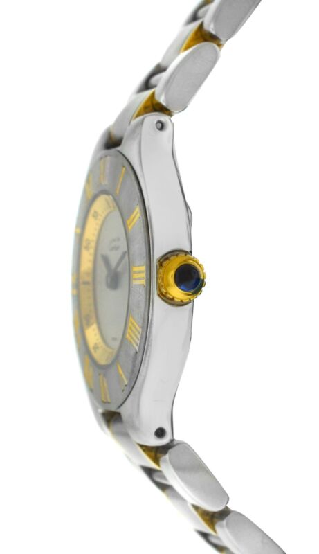 カルティエ レディース マストドゥカルティエ Ref.1340 クオーツ 18Kゴールド スチール 28mm 腕時計