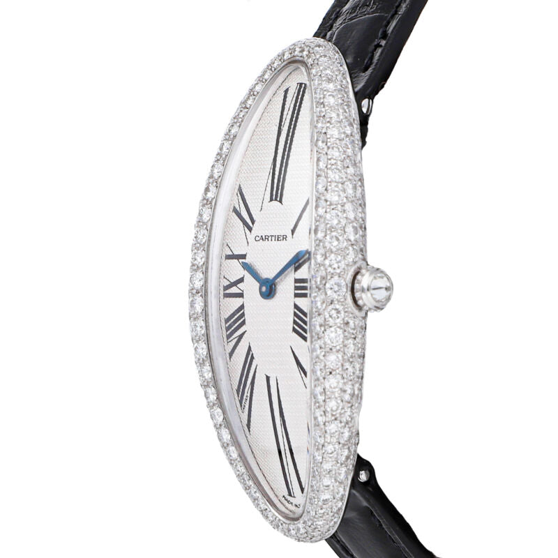 カルティエ ベニュワール アロンジュ 自動巻き ホワイトゴールド ダイヤモンド レディース 腕時計 WB510931